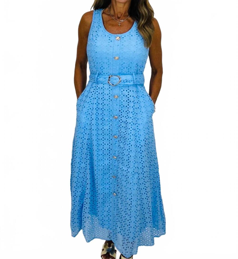 NEW ENTRO women's the jimmie dress in powder blue